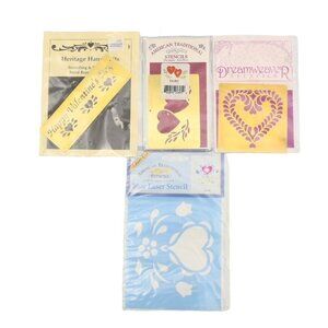 Brass Stencils Lot Valentines Day Love Heart Dreamweaver Heritage Handcrafts